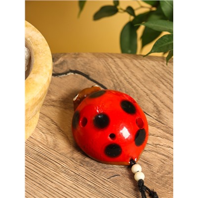 Сувенирный музыкальный инструмент свисток «Божья коровка», 6×8×4 см, полирезин, МИКС