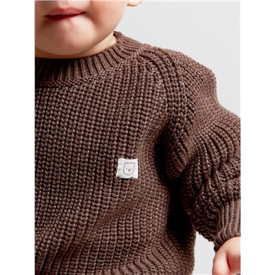 Джемпер вязаный Крошка Я, рост 68-74 см, коричневый