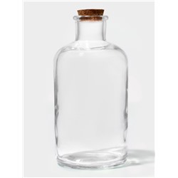 Бутылка для соусов и масла Доляна «Парфе», 550 мл, 8×17 см, с пробковой крышкой, стекло, прозрачная