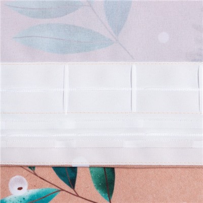 Комплект штор для кухни с подхватами «Этель» Fir branches, 2 шт., бежевые, 145×180 см