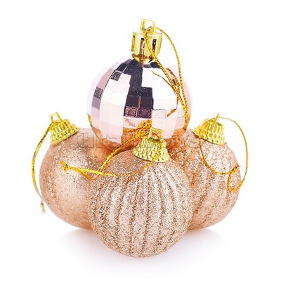 Набор новогодних украшений "Бронзовые узоры" в пакете