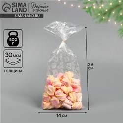 Пакет подарочный новогодний пропиленовый «Новый год», 14×29 см