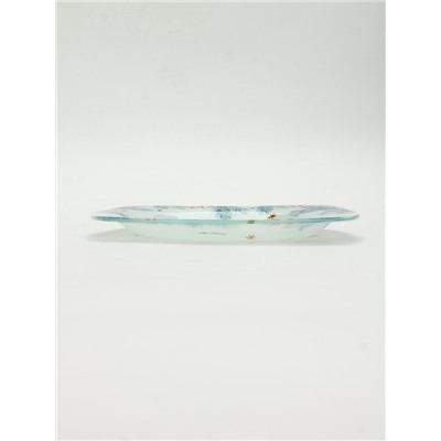 Тарелка новогодняя плоская «Снегирь», 20×20 см