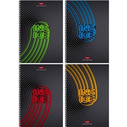 Тетрадь А4  96л клетка на спирали "INSIDE" (083015) Хатбер