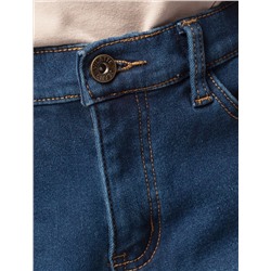 Джинсы на флисе из эластичного денима