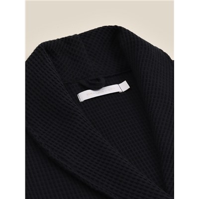 Халат вафельный женский SL HOME: Basic «Дарк Маре», размер 46-48, чёрный