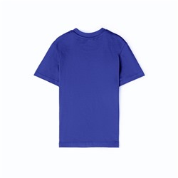 Футболка детская однотонная ATA kids, синяя, рост 134 см