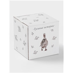 Лимонница Доляна «Гуси», доломит, 9×9 см, белая