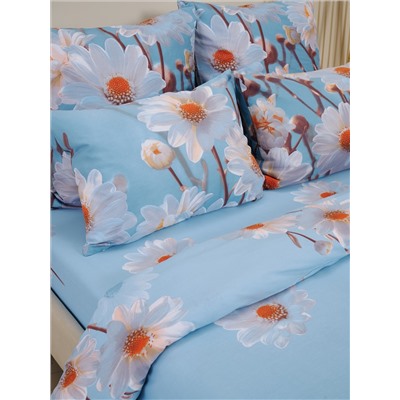 Пододеяльник бязь люкс на молнии - Ромашки