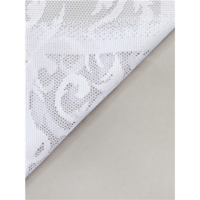Тюль на кухню без шторной ленты 165×170 см, цвет белый, 100% полиэстер