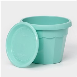 Горшок для цветов с поддоном Доляна «Эрика», 0.7 л, цвет бирюзовый