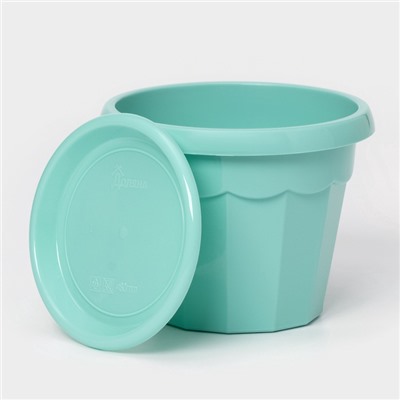 Горшок для цветов с поддоном Доляна «Эрика», 0.7 л, цвет бирюзовый