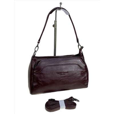 Женская сумка из натуральной кожи, цвет  бордовый