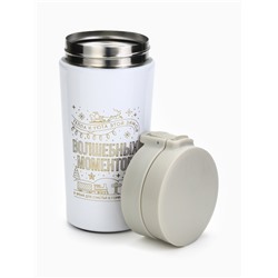 Термокружка новогодняя с кнопкой «Верь в мечту», 350 мл, белый