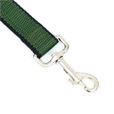 Поводок, 3 м × 2.5 см, зелёный, черный