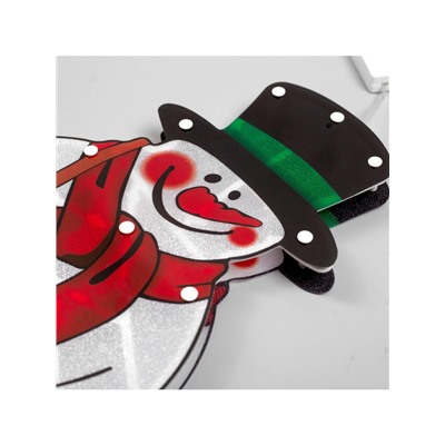 Светодиодная фигура «Снеговик» 23×43 см, пластик, 220 В, свечение мульти (RG/RB)