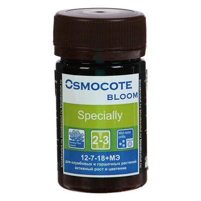 Удобрение Osmocote Bloom 2-3 месяца длительность действия, NPK 12-7-18+МЭ 50 мл