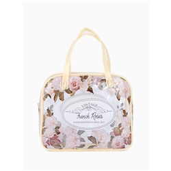 Косметичка-сумка на молнии для бассейна, с ручками, с принтом, бежевая