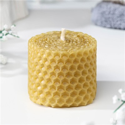 Антимоскитная свеча из вощины медовая, 4 см, с маслом Гвоздика, репеллентная