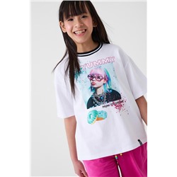 Фуфайка трикотажная для девочек (футболка) PLAYTODAY, 1240310