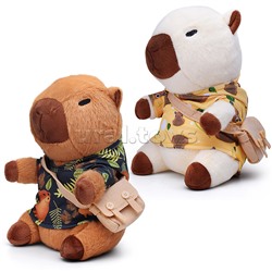 Мягкая игрушка "Капибара в футболке с сумочкой" 25 см