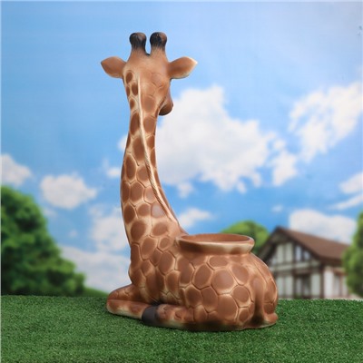 Декоративное кашпо из гипса «Жираф», 24×45×63 см