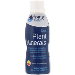 Trace Minerals Research, ионные минералы растительного происхождения, натуральный вкус мандарина, 503 мл (17 жидк. унций)