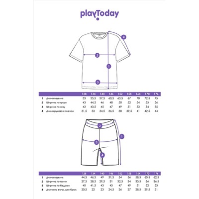 Комплект (Футболка+Шорты) PLAYTODAY, 1121451