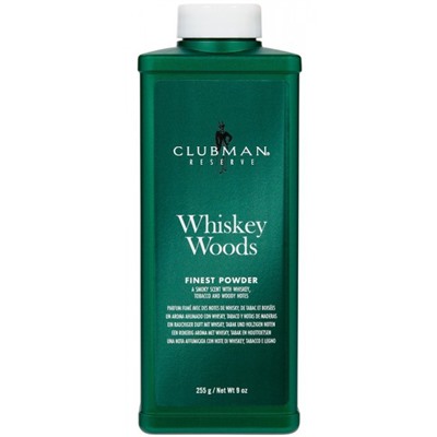 CLUBMAN Whiskey Woods Finest Powder Тальк универсальный с запахом виски 255 гр 31177