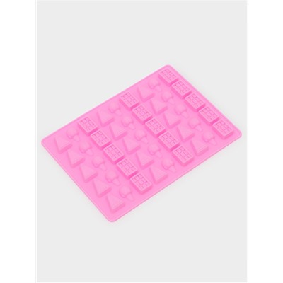 Форма для мармелада «Сладкоежка», силикон, 19.5×13.6×1 см, 45 ячеек, МИКС