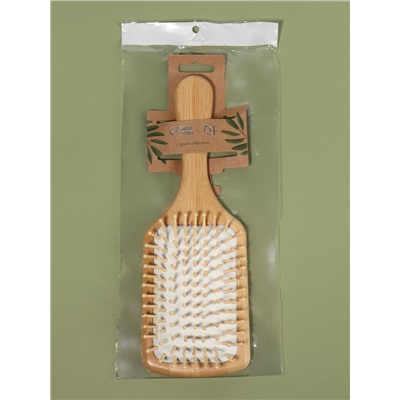 Расчёска массажная BAMBOO, широкая, бамбуковая, 8×25(±1) см