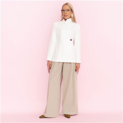 Жакет приталенного силуэта, Дерзкий силуэт (белый)