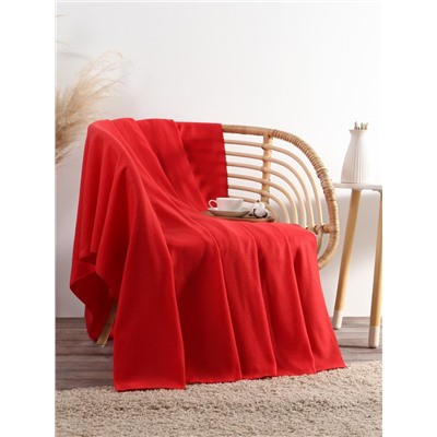 Плед флисовый «Экономь и Я», 150×130 см, 160 г/м², красный