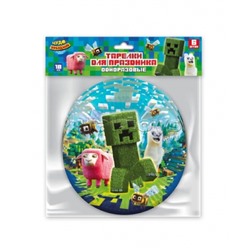 Тарелки бумажные пиксельные персонажи, 18 см, 6 шт.