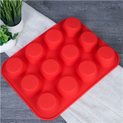 Форма для выпечки 12 ячеек силиконовая Пирамидки 3 см / HL-321 /уп 200/ 0,145/ 29x22x3 см