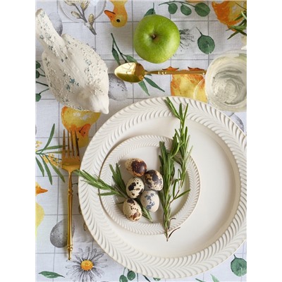 Скатерть Доляна Duckling, 149×110 см, 100% хлопок, рогожка 164 г/м²