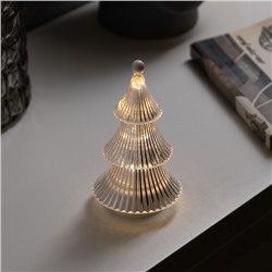 Фигура световая «Елочка» 14×8 см, от батареек 3хAG13 (в комплекте), свечение тёплое белое