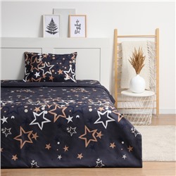 Постельное бельё евро Newday «Звездопад», полисатин