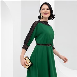 Платье, Парижский десерт (изумруд, с ремешком)