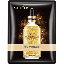 SADOER  ультрапитательная тканевая маска для лица 24K Gold с гиалуроновой кислотой