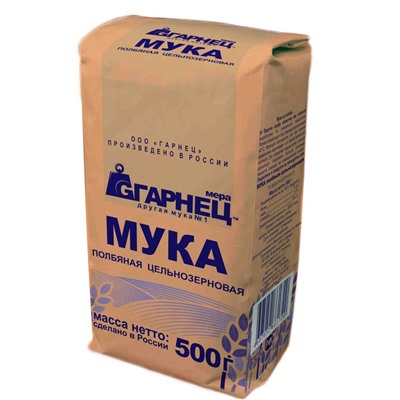 Мука Полбяная цельнозерновая Гарнец 500 гр.