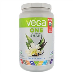 Vega, One, коктейль «все в одном», французская ваниль 24,3 унц. (689 г)