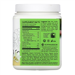 Sunwarrior, Clean Greens & Protein, Tropical Vanilla, 6.17 oz (175 g)