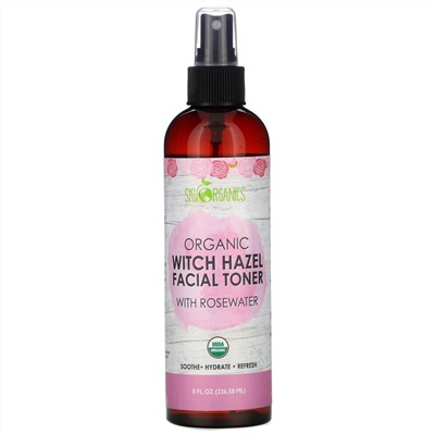 Sky Organics, Organic Witch Hazel Facial Toner with Rosewater, 8 fl oz (236.58 ml)