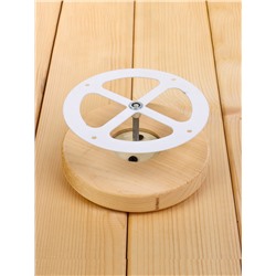 Вентиляционный клапан, деревянный, d=95 мм, металлическое основание, «Добропаровъ»