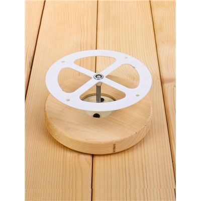 Вентиляционный клапан, деревянный, d=95 мм, металлическое основание, «Добропаровъ»