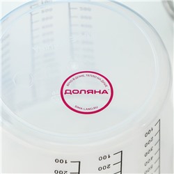 Стакан мерный Доляна, 1.5 л, пластик, прозрачный