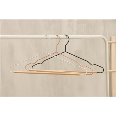 Плечики для одежды SAVANNA Wood, 41.5×22.5×1 см, розовые