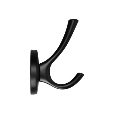 Крючок мебельный CAPPIO STRONG, двухрожковый, цвет черный