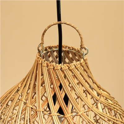 Светильник потолочный из ротанга «Ария», 1×120 Вт, Е27, 30×30×30 см